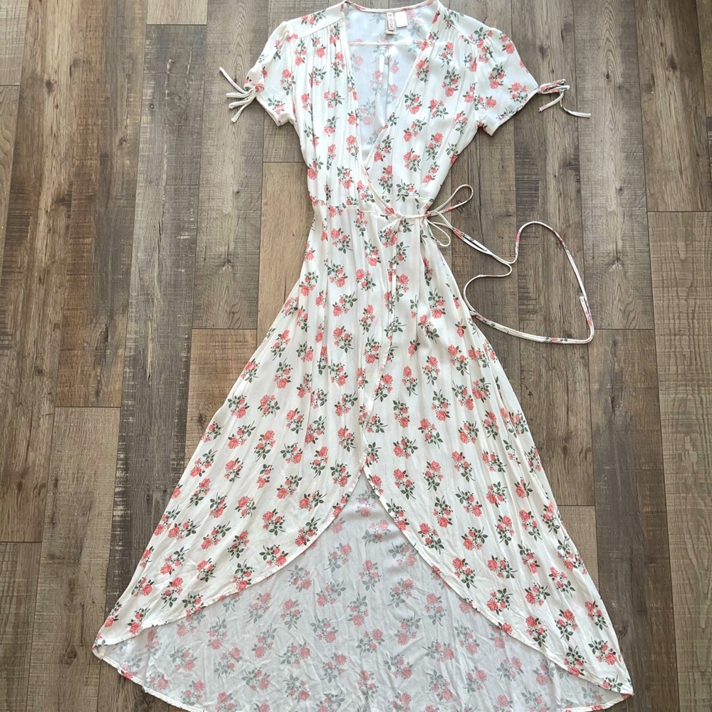 H&M Dress Floral Dress Wrap Dress Midi Dress